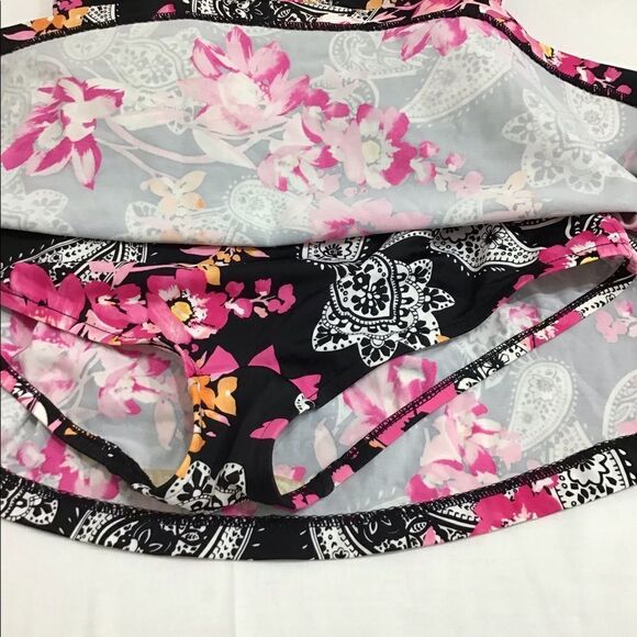 Maxine Of Hollywood Floral Print One Piece Swimsuit Good Condition Size 16 - Picture 12 of 12